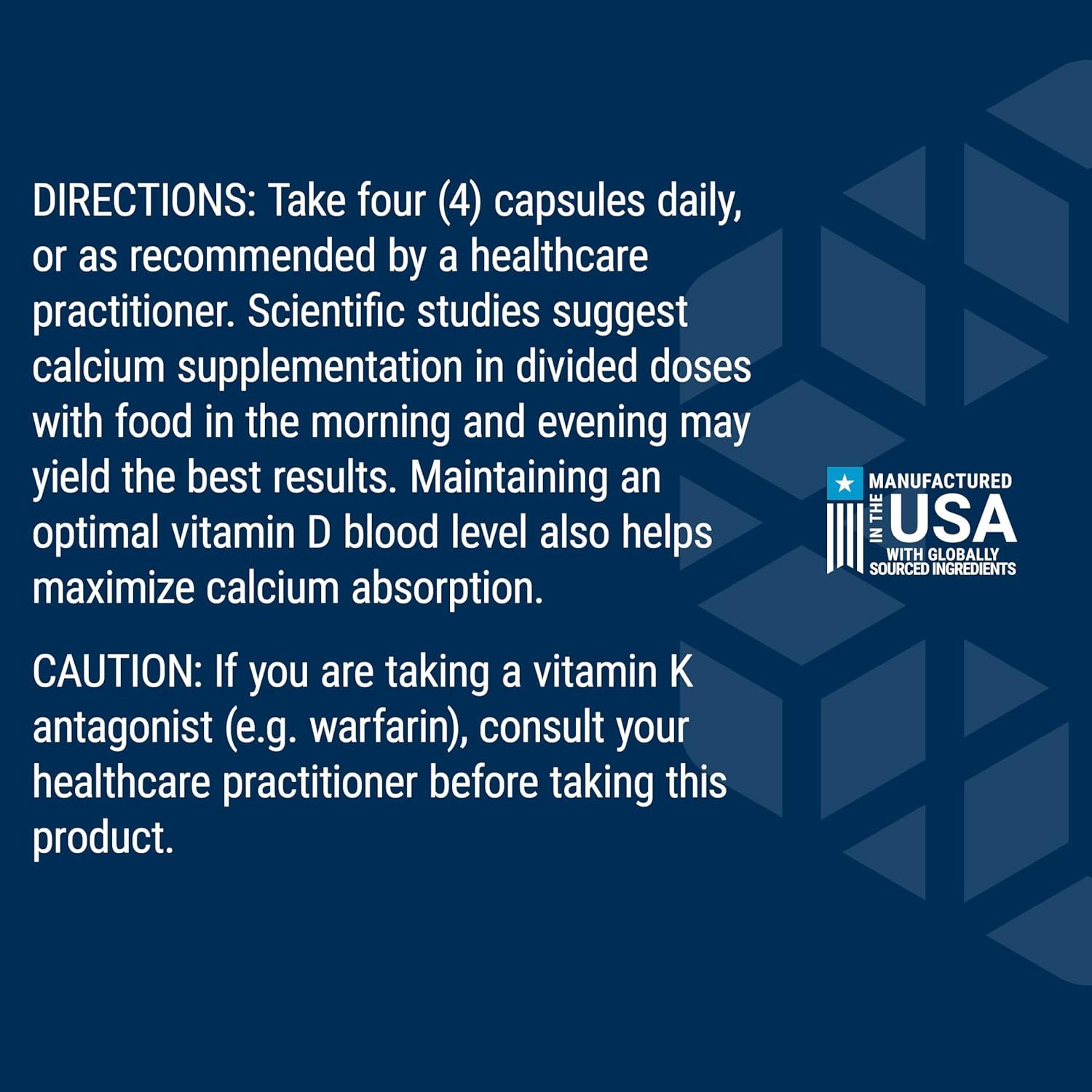 image:imageLife Extension Bone Restore Elite Calcium Supplement with Super Potent K2 Calcium Vitamin D3 Magnesium Boron zinc Vitamin K2 for Bone Health GlutenFree NonGMO 120 Capsules