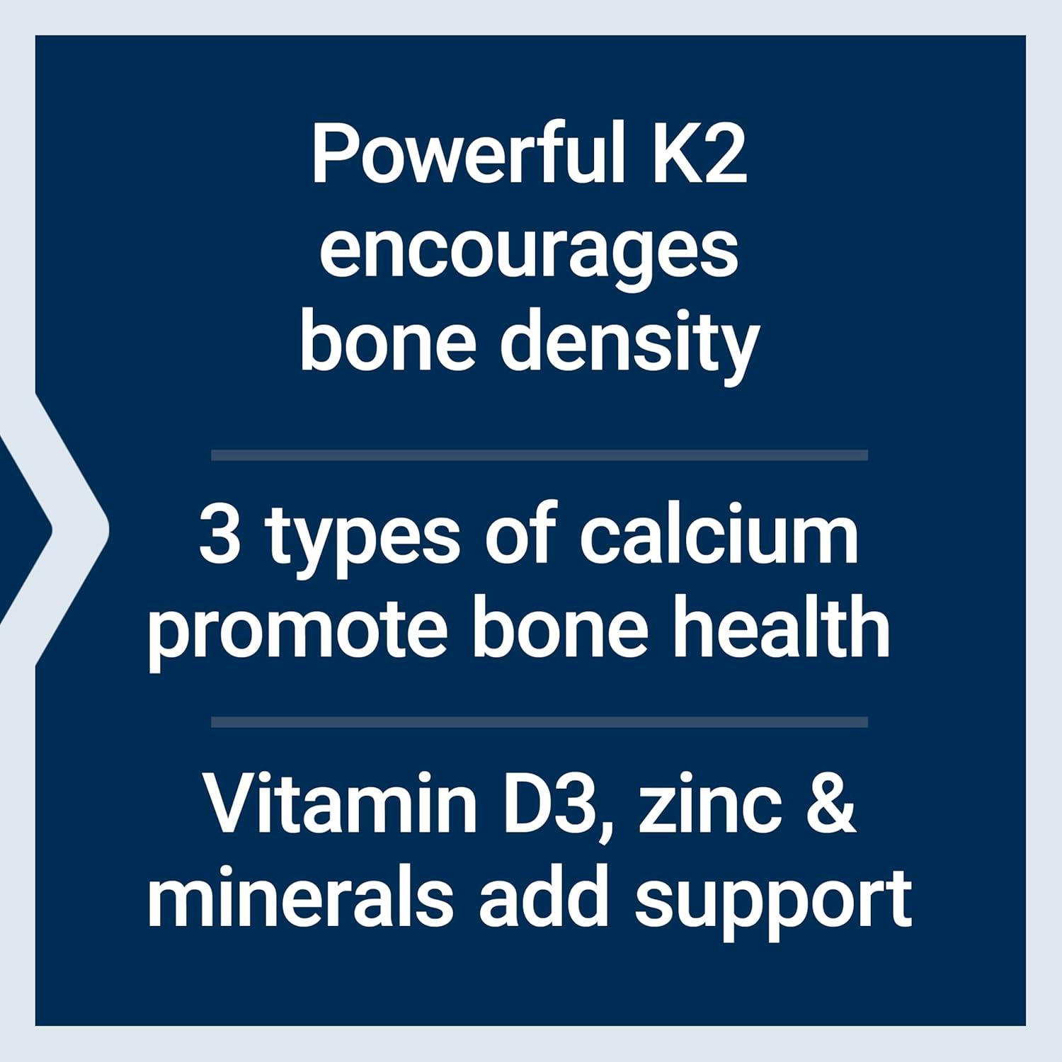 image:imageLife Extension Bone Restore Elite Calcium Supplement with Super Potent K2 Calcium Vitamin D3 Magnesium Boron zinc Vitamin K2 for Bone Health GlutenFree NonGMO 120 Capsules