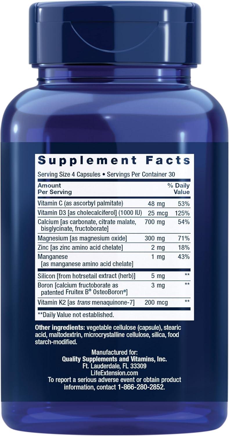 image:imageLife Extension Bone Restore with Vitamin K2 Bone Health Supplement for Strong Bones 3 Types of Absorbable Calcium Vitamins D3 and K2 Minerals GlutenFree NonGMO 120 Capsules120 Count Pack of 2