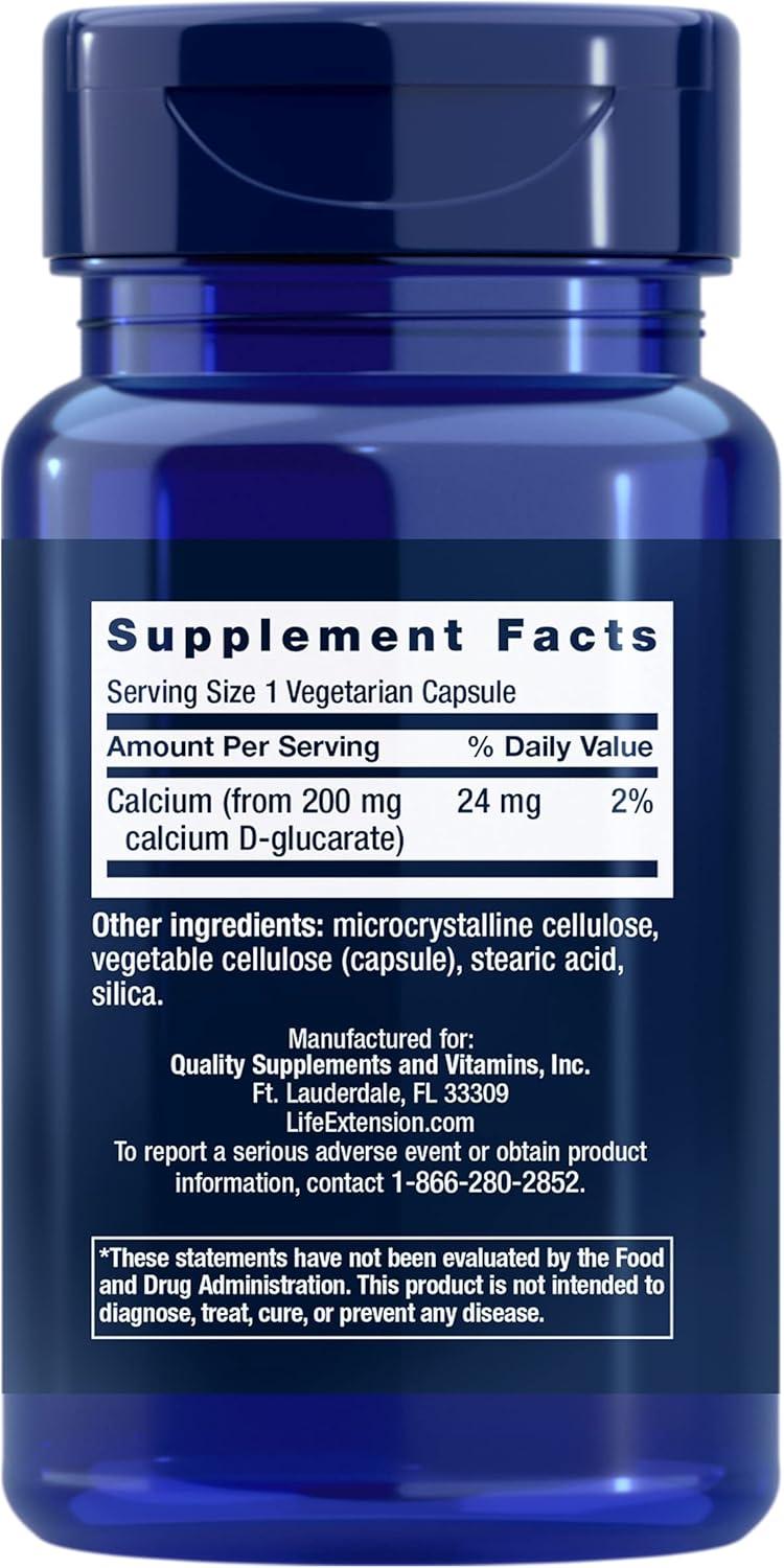 image:imageLife Extension Calcium DGlucarate 200 mg Supports Detoxification Helps Flush Out Unwanted Compounds GlutenFree NonGMO Vegetarian 60 Capsules