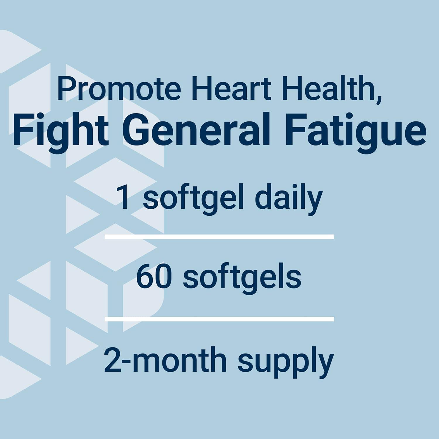image:imageLife Extension CoQ10 Ubiquinone with dLimonene Heart Health Fight General Fatigue Better Absorption GlutenFree NonGMO 60 Softgels60 Count Pack of 1