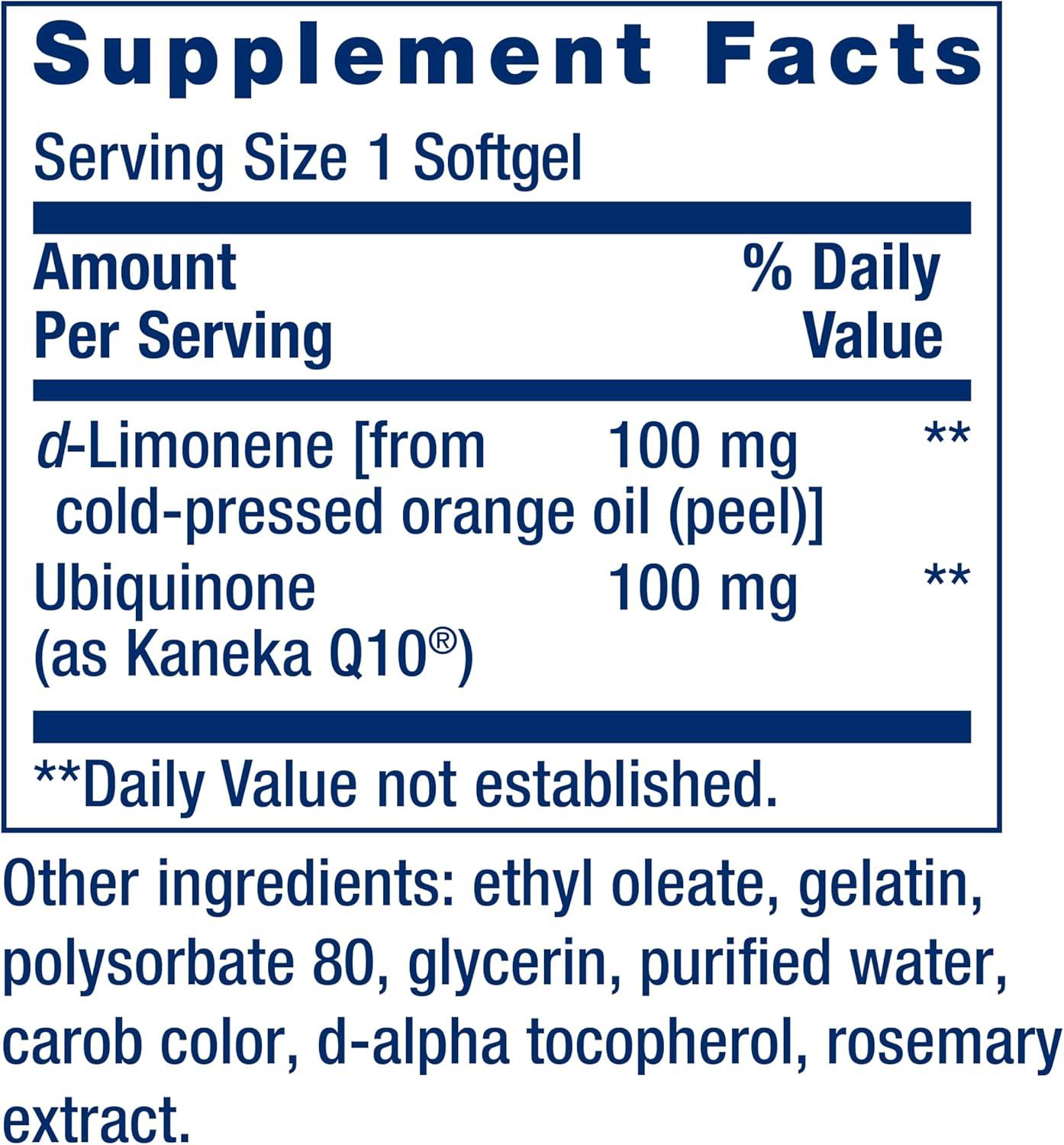 image:imageLife Extension CoQ10 Ubiquinone with dLimonene Heart Health Fight General Fatigue Better Absorption GlutenFree NonGMO 60 Softgels60 Count Pack of 1