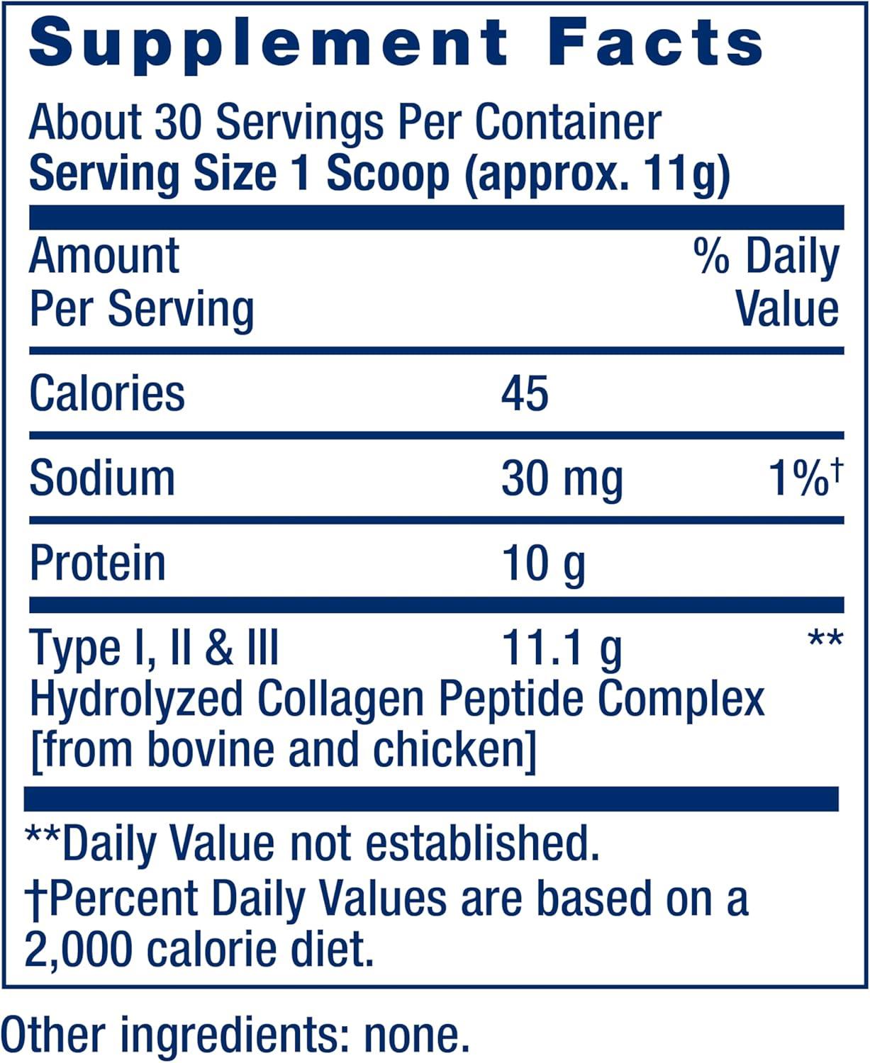 image:imageLife Extension Collagen Peptides for Skin amp Joints Collagen Types I II amp III in an EasyMix Powder Gluten Free NonGMO net Weight 343 Grams