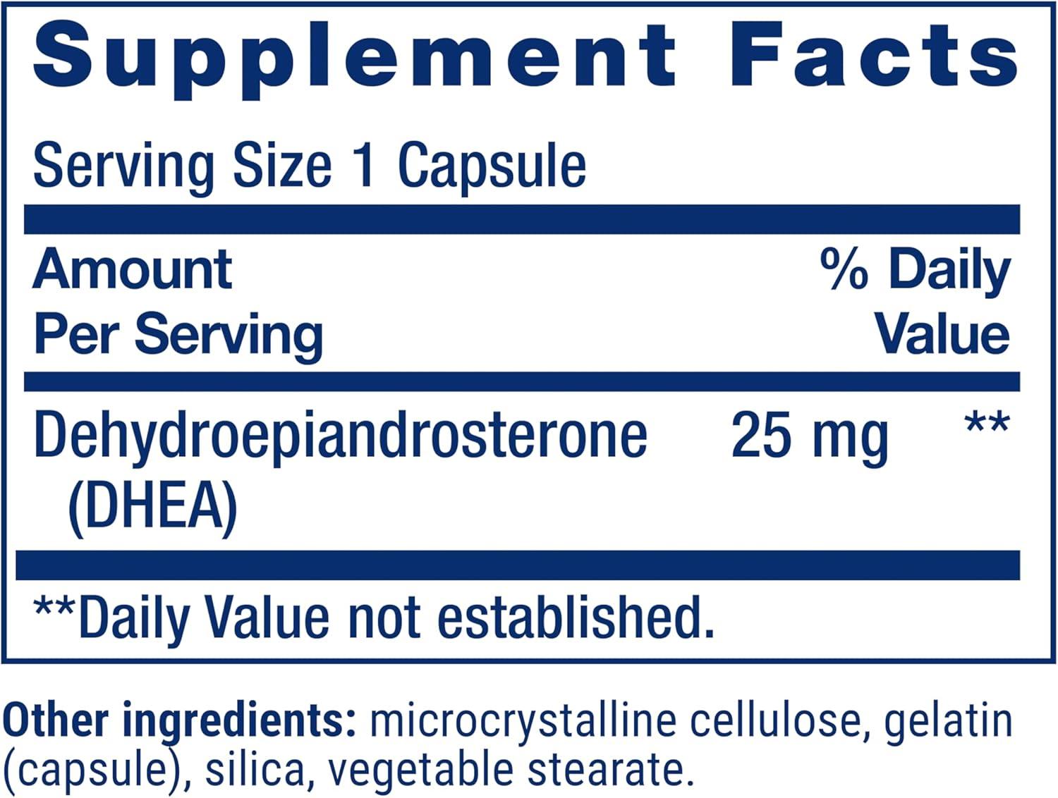 image:imageLife Extension DHEA 25 mg Supplement for Hormone Balance Immune Support Sexual Health Bone amp Cardiovascular Health and AntiAging and Mood Support GlutenFree NonGMO 100 Capsules100 Count Pack of 1