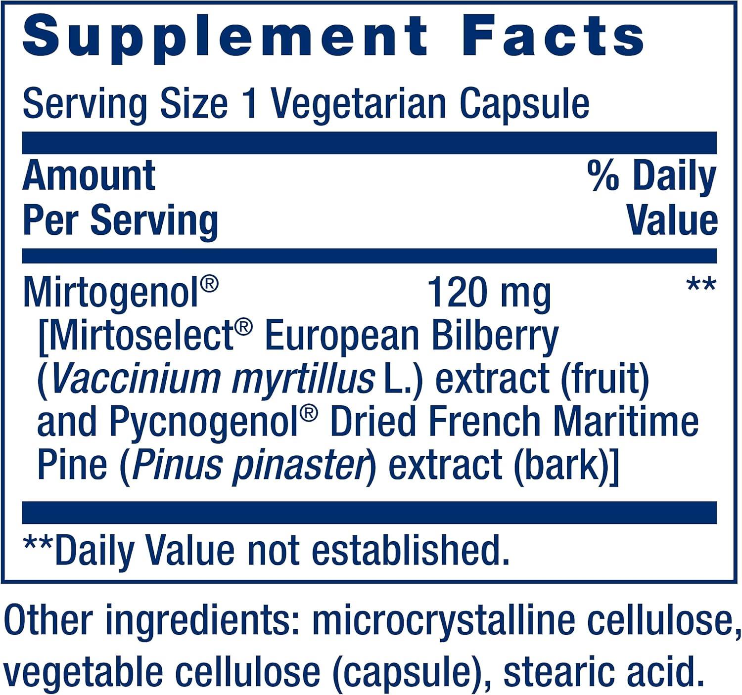 image:imageLife Extension Eye Pressure Support with Mirtogenol Eye Health Supplement for Healthy Eye Pressure with French maritime pine bark Glutenfree vegetarian nonGMO 30 capsules30 Count Pack of 1