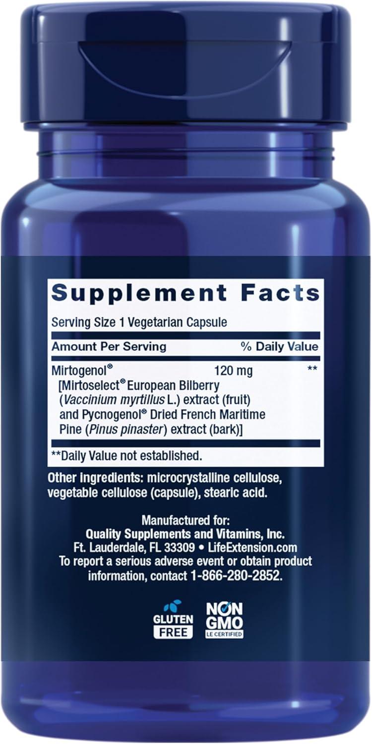 image:imageLife Extension Eye Pressure Support with Mirtogenol Eye Health Supplement for Healthy Eye Pressure with French maritime pine bark Glutenfree vegetarian nonGMO 30 capsules30 Count Pack of 1