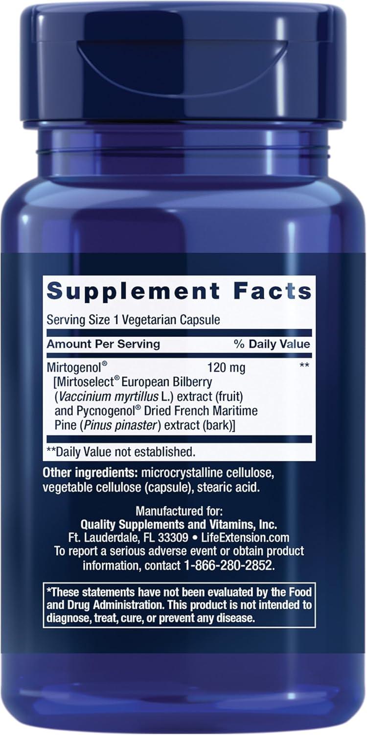 image:imageLife Extension Eye Pressure Support with Mirtogenol Eye Health Supplement for Healthy Eye Pressure with French maritime pine bark Glutenfree vegetarian nonGMO 30 capsules30 Count Pack of 2