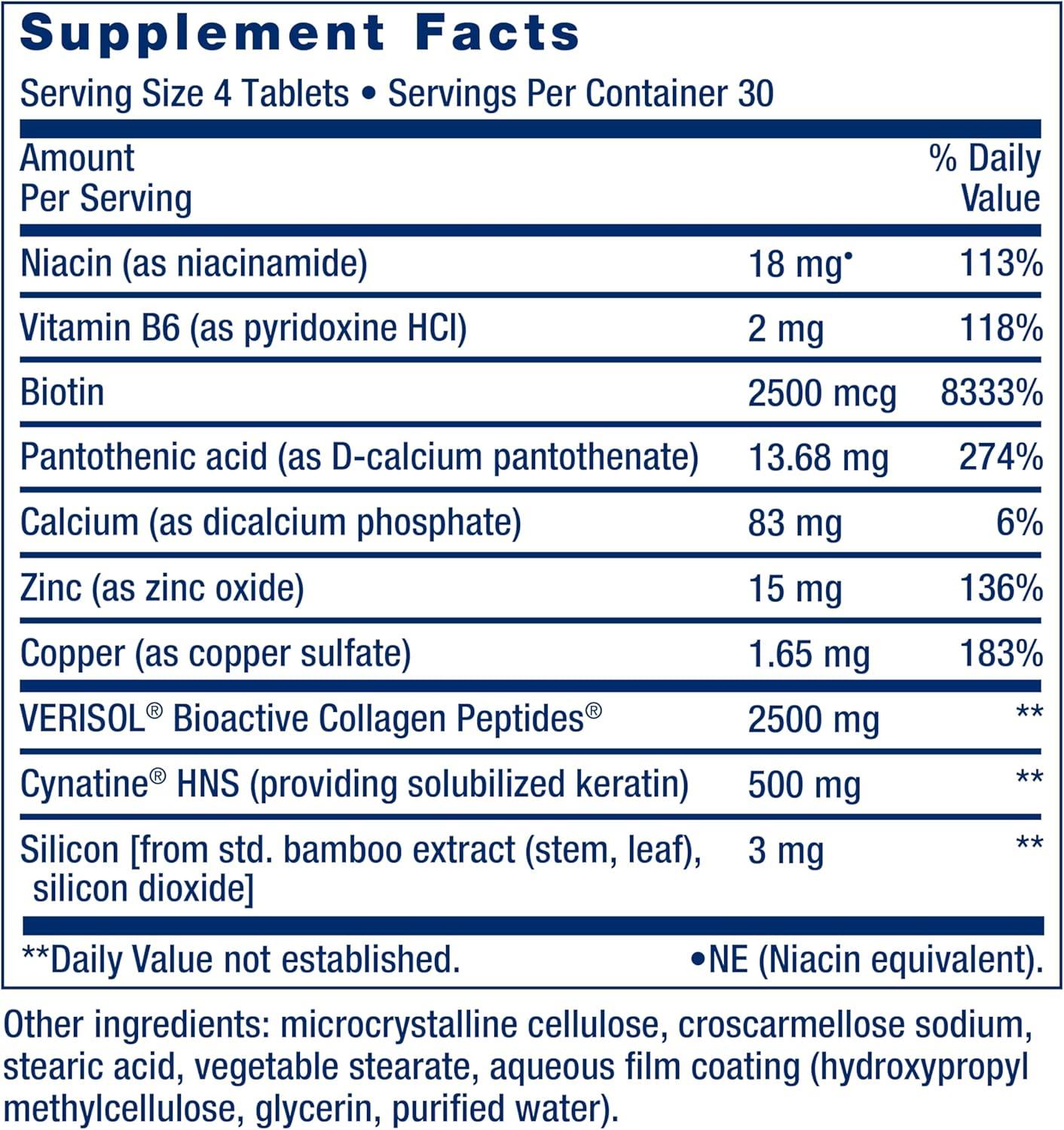 image:imageLife Extension Hair Skin amp Nails Collagen Plus 120 Count120 Count Pack of 2