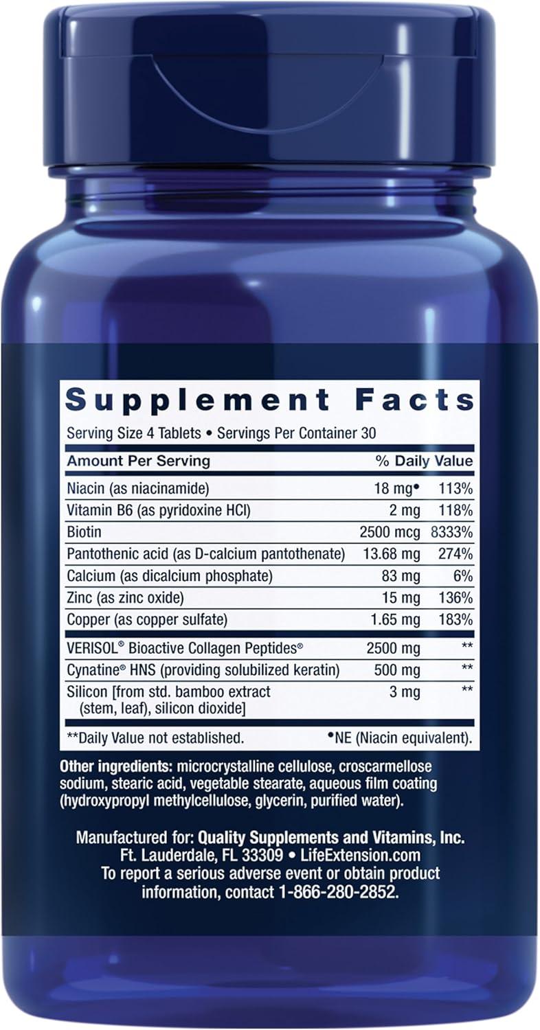 image:imageLife Extension Hair Skin amp Nails Collagen Plus 120 Count120 Count Pack of 2
