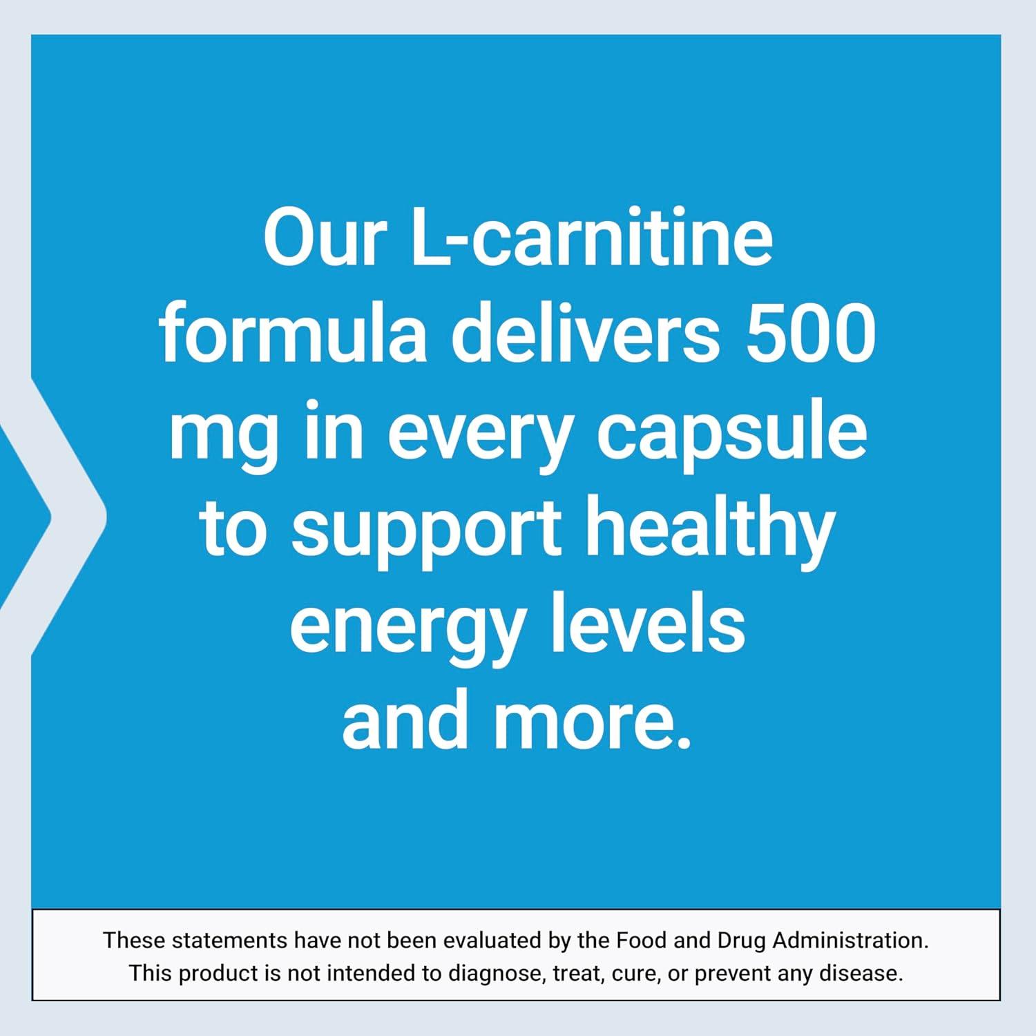 image:imageLife Extension LCarnitine 500 mg Energy Supplement Memory Supplement Free Form Amino Acid Nitric Oxide Support Healthy Blood Pressure GlutenFree NonGMO Vegetarian 30 Capsules30 Count Pack of 1