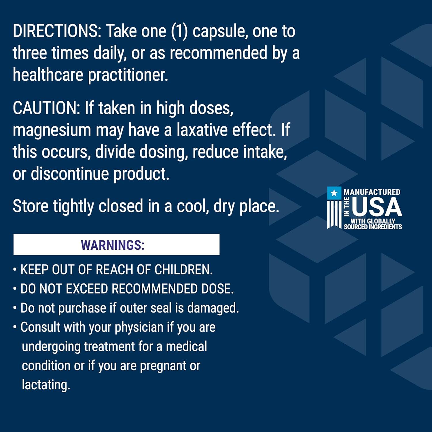 image:imageLife Extension Magnesium Caps 500 mg Magnesium Oxide Citrate and Succinate Heart Health Healthy Bones Metabolism Support 100 Vegetarian Capsules100 Count Pack of 1