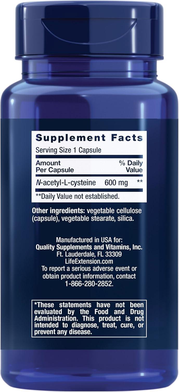 image:imageLife Extension NAcetylLCysteine NAC Immune Respiratory Liver Health NAC 600 mg Potent antioxidant Support Freeradicals Easy to Absorb 60 CapsulesNutritional Supplement