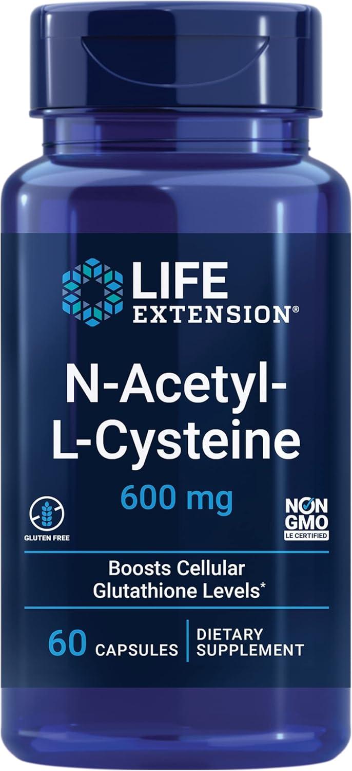 image:imageLife Extension NAcetylLCysteine NAC Immune Respiratory Liver Health NAC 600 mg Potent antioxidant Support Freeradicals Easy to Absorb 60 CapsulesNutritional Supplement DHEA 25 mg