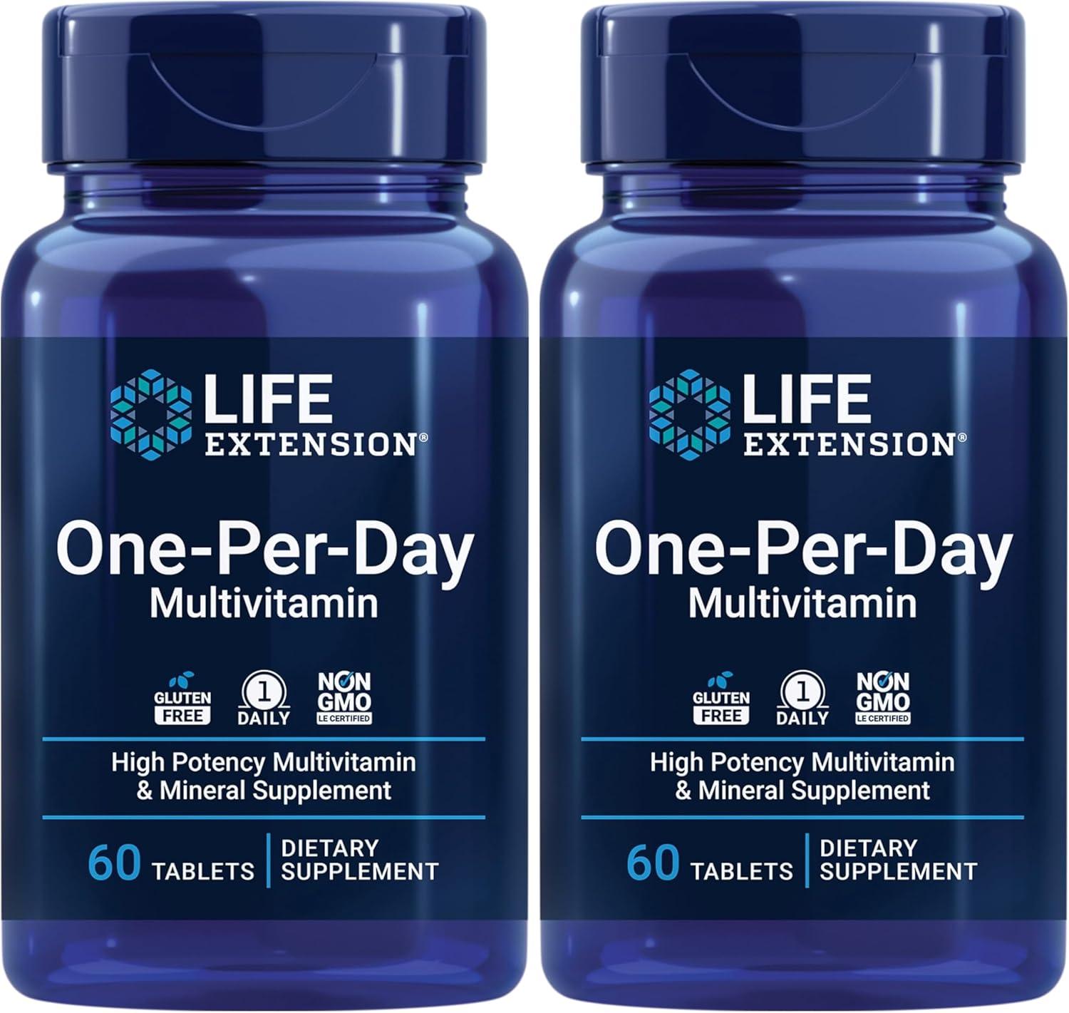 image:imageLife Extension OnePerDay Multivitamin Packed with Over 25 Vitamins Minerals amp Plant Extracts Quercetin 5MTHF Folate amp More 1Daily NonGMO GlutenFree 60 TabletsVitamin