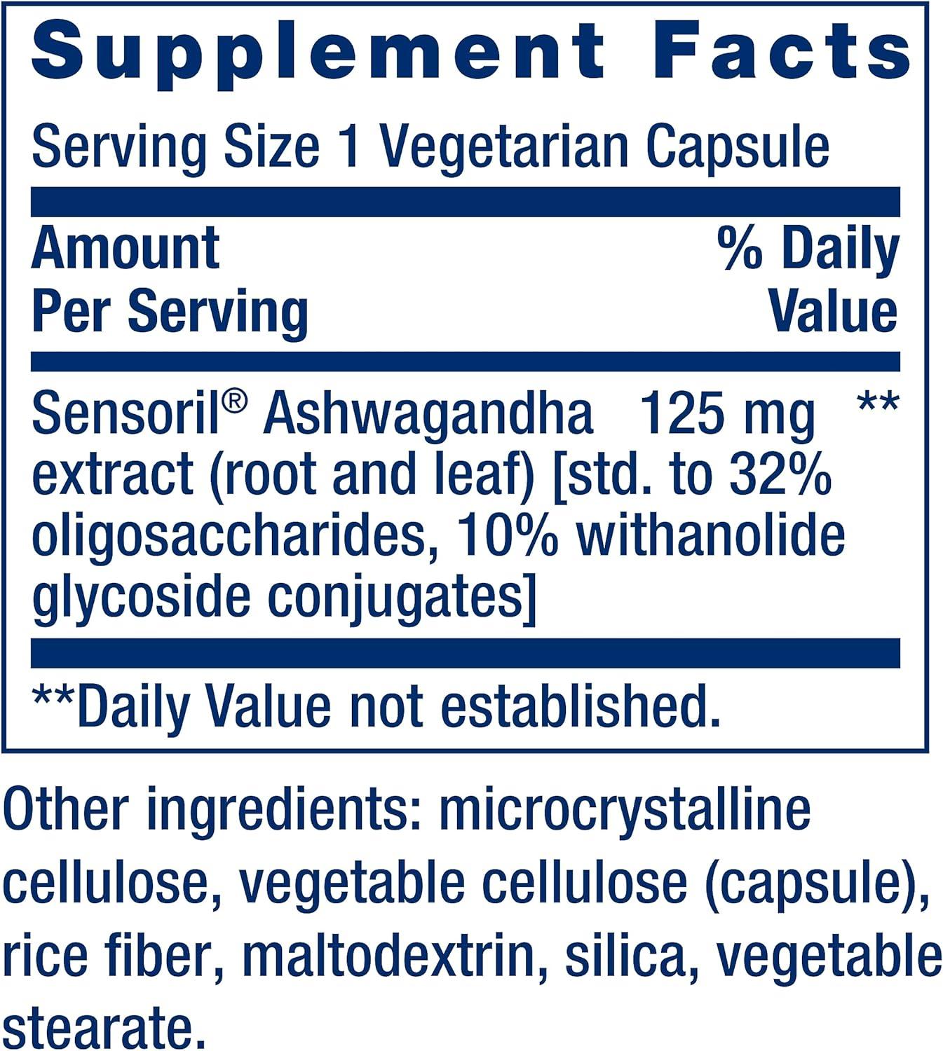 image:imageLife Extension Optimized Ashwagandha Stress Management Supplement for a Healthy Stress Response Focus Memory Stress Relief Vegetarian GlutenFree NonGMO 60 CapsulesStandard Packaging