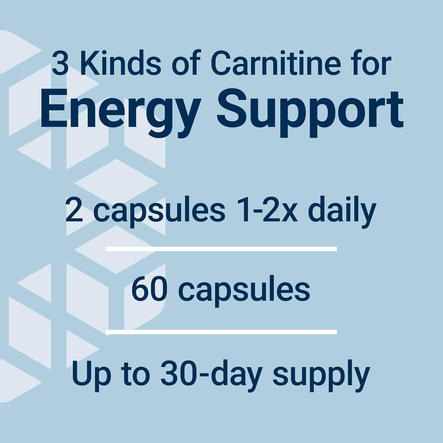image:imageLife Extension Optimized Carnitine Three Forms of Lcarnitine Promotes Heart amp Brain Health Gluten Free NonGMO Vegetarian 60 Capsules