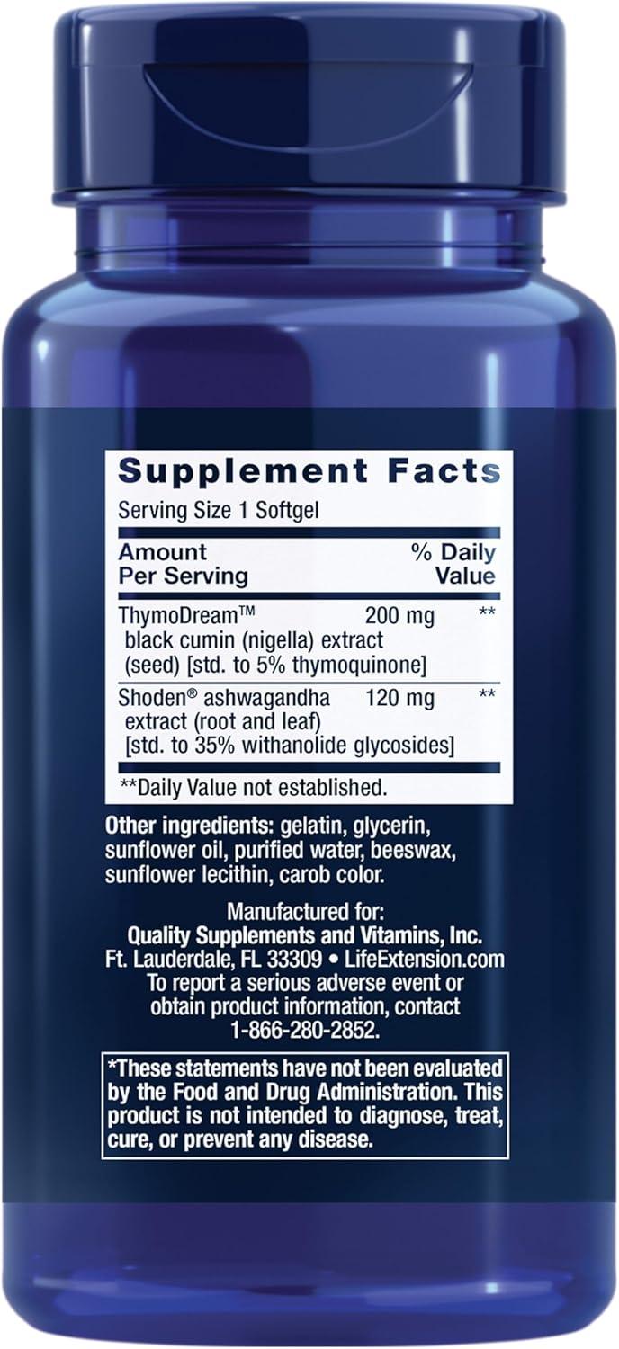 image:imageLife Extension Serene Sleep Ashwagandha Black Cumin Sleep Supplement Calm Relaxation Sleep Support Without Melatonin OnceDaily GlutenFree NonGMO 30 Softgels