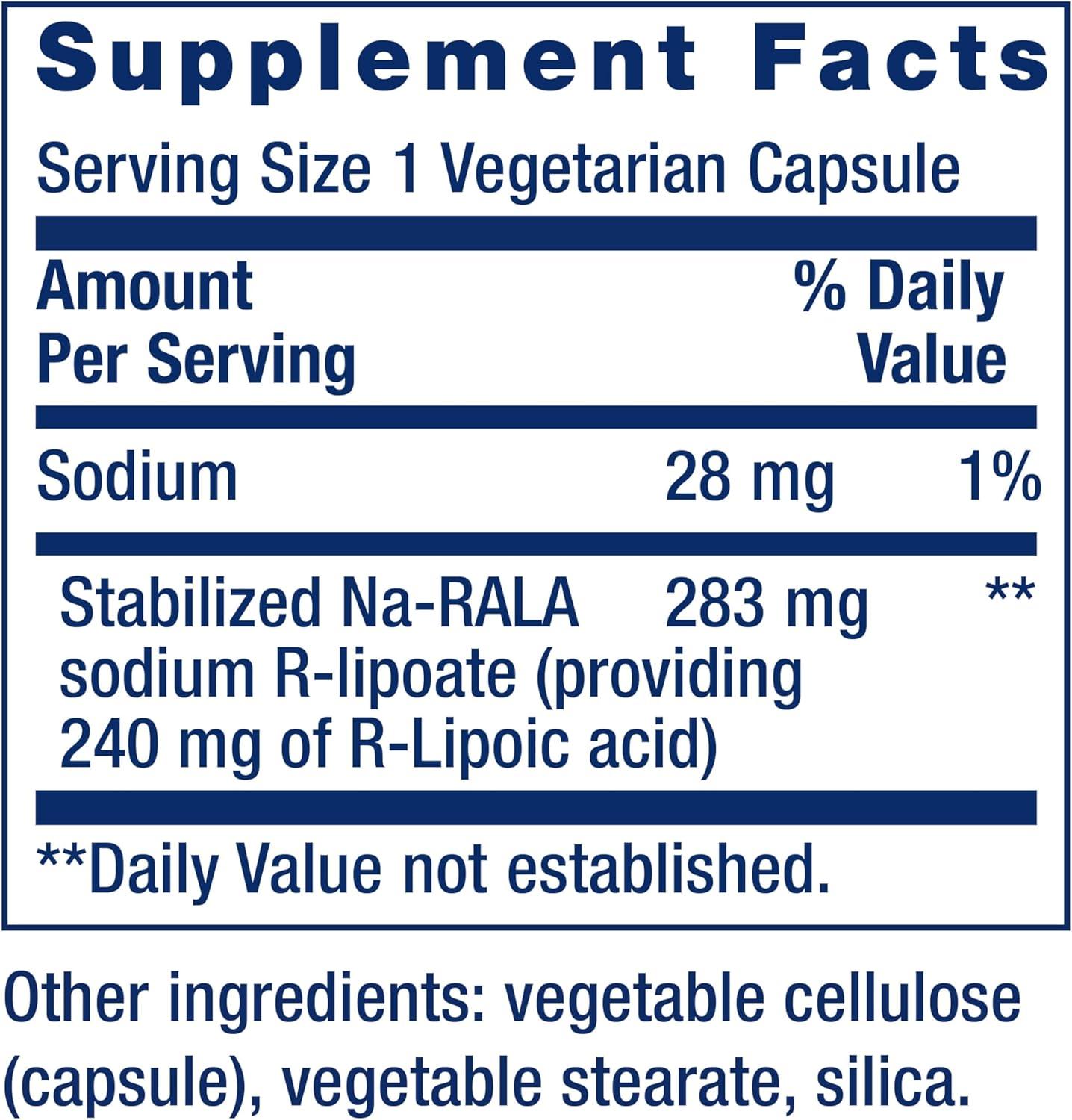image:imageLife Extension Super RLipoic Acid Healthy Aging oxidative Stress Defense with 240 mg of Active RForm of RLipoic Acid GlutenFree NonGMO Vegetarian 60 Capsules60 Count Pack of 2