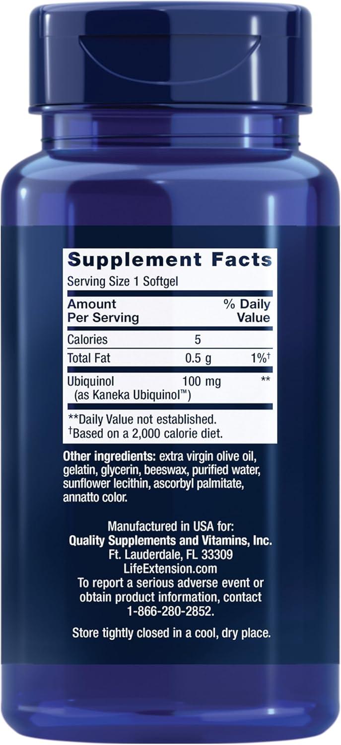 image:imageLife Extension Super Ubiquinol CoQ10 Heart Health Supplement Cell Energy oxidative Stress Defense Maximum Absorption 100 mg NonGMO GlutenFree 60 softgels