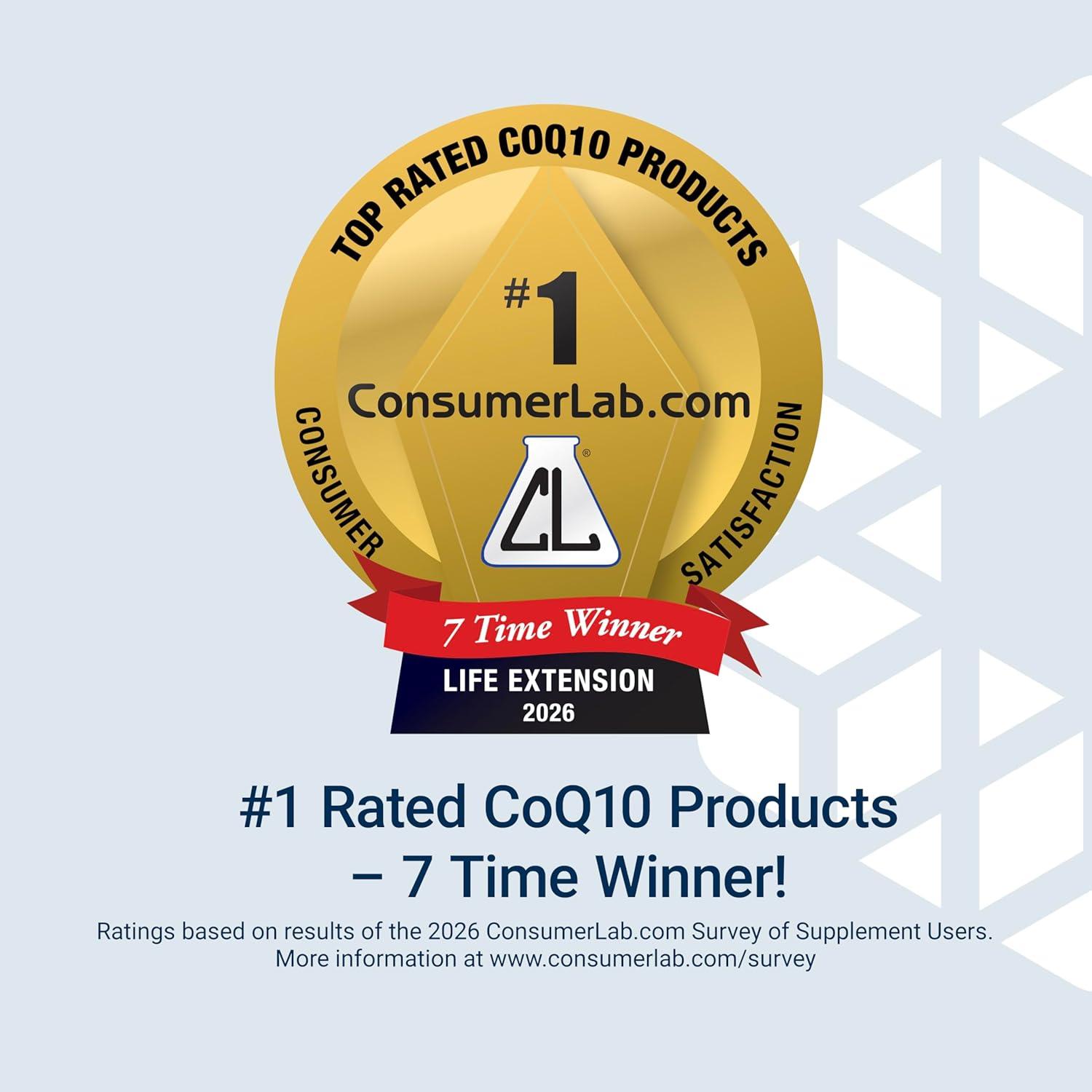 image:imageLife Extension Super Ubiquinol CoQ10 with Enhanced Mitochondrial Support Potent Heart Health amp Cellular Energy Production Support Ultraabsorbable GlutenFree NonGMO 100 mg 60 softgels50 mg
