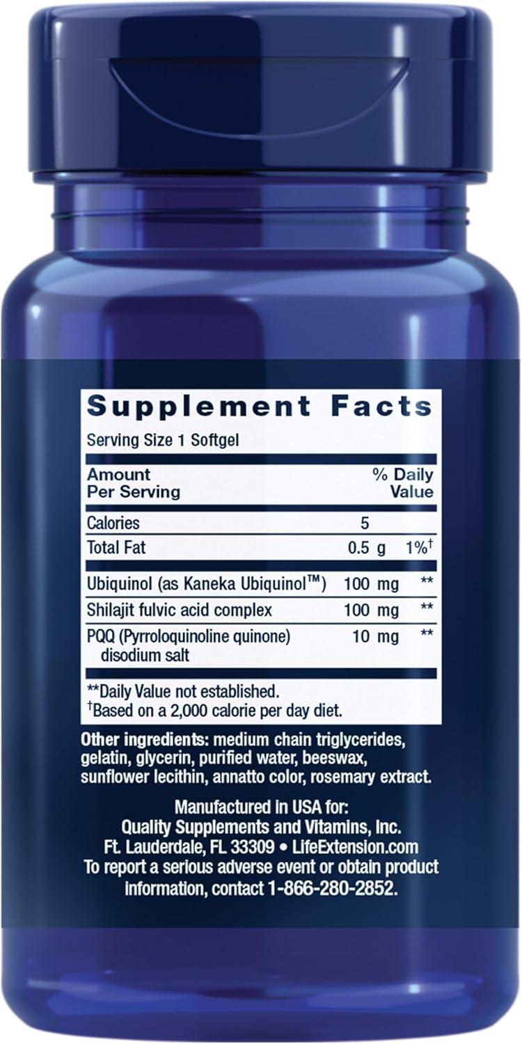 image:imageLife Extension Super Ubiquinol CoQ10 with PQQ coenzyme Q10 pyrroloquinoline Quinone Heart Health Supplement Maximum Absorption 100 mg NonGMO GlutenFree 30 softgels30 Count Pack of 1