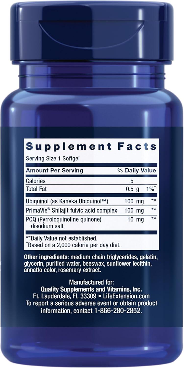 image:imageLife Extension Super Ubiquinol CoQ10 with PQQ coenzyme Q10 pyrroloquinoline Quinone Heart Health Supplement Maximum Absorption 100 mg NonGMO GlutenFree 30 softgels30 Count Pack of 2