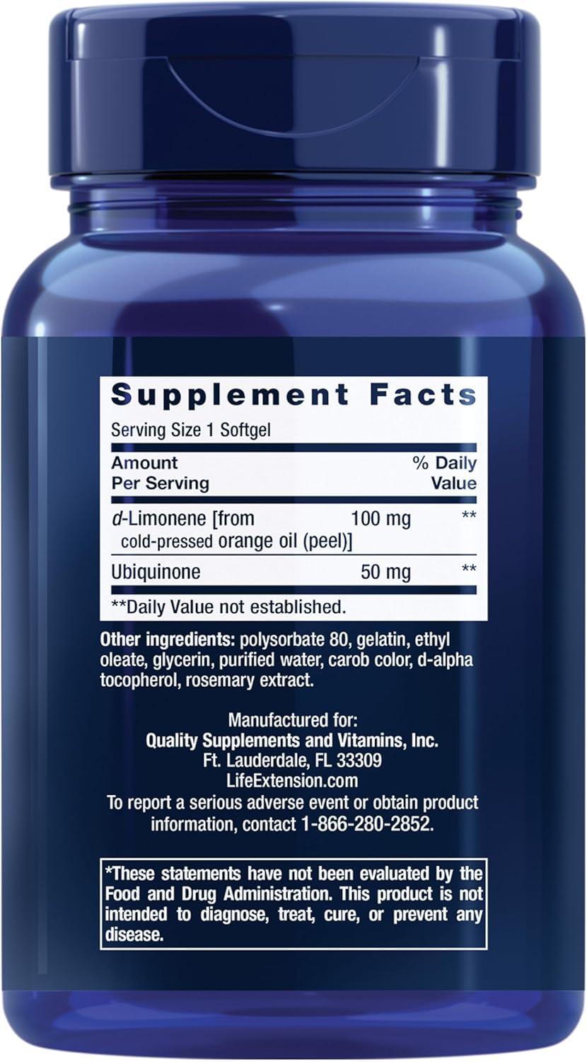image:imageLife Extension SuperAbsorbable CoQ10 Ubiquinone with dLimonene Heart Health Supplement relieves General Fatigue oxidative Stress Defense 50 mg NonGMO GlutenFree 60 softgels60 Count Pack of 1