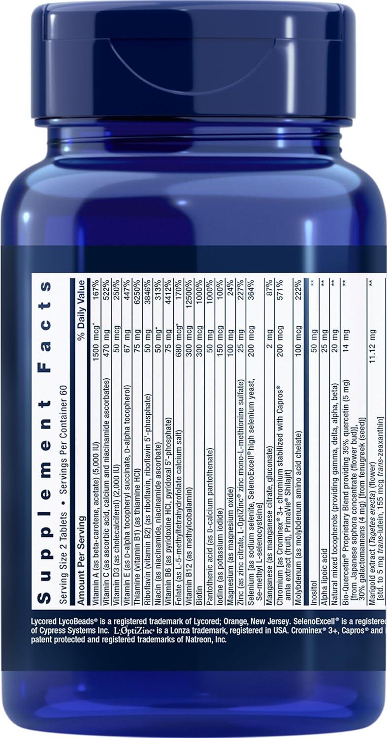image:imageLife Extension TwoPerDay Multivitamin Packed with Over 25 Vitamins Minerals amp Extracts Vitamins B6 C D Zinc TwoMonth Supply NonGMO GlutenFree 120 TabletsUnflavored