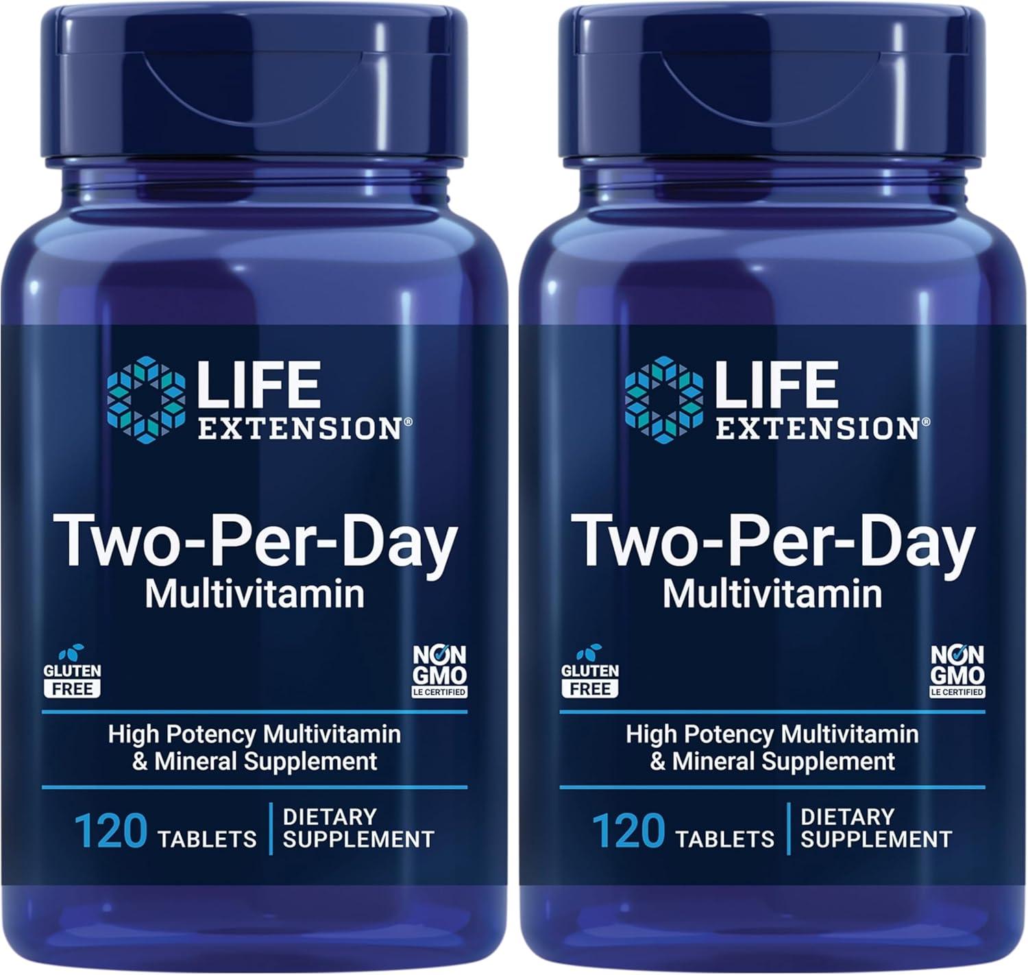 image:imageLife Extension TwoPerDay Multivitamin Packed with Over 25 Vitamins Minerals amp Extracts Vitamins B6 C D Zinc TwoMonth Supply NonGMO GlutenFree 120 TabletsUnflavored