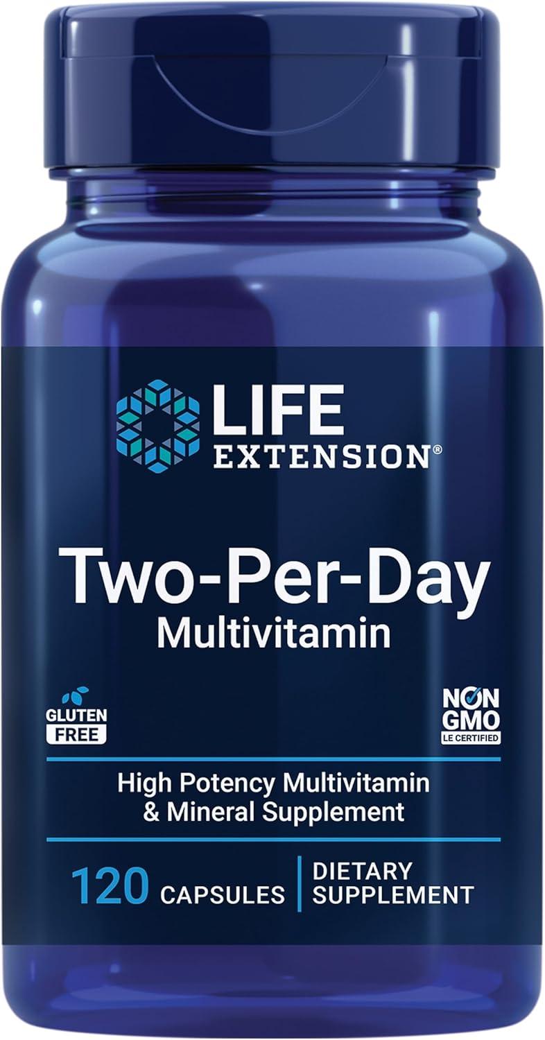 image:imageLife Extension TwoPerDay Multivitamin Packed with Over 25 Vitamins Minerals amp Extracts Vitamins B6 C D Zinc TwoMonth Supply NonGMO GlutenFree 120 TabletsUnflavored NAC