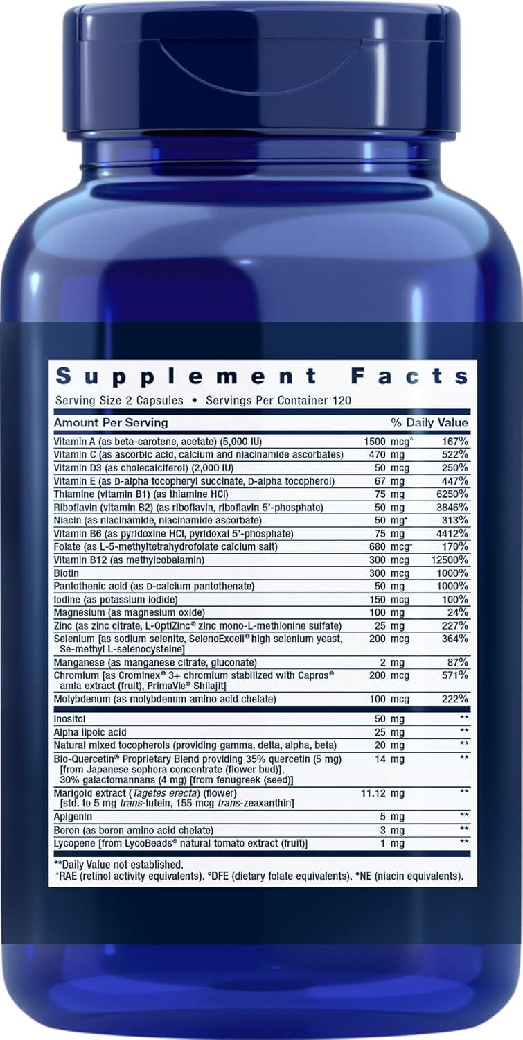 image:imageLife Extension TwoPerDay Multivitamin Vitamins B C D zinc Packed with Over 25 Vitamins Minerals amp extracts TwoMonth Supply NonGMO GlutenFree 120 Capsules240 Count Pack of 1