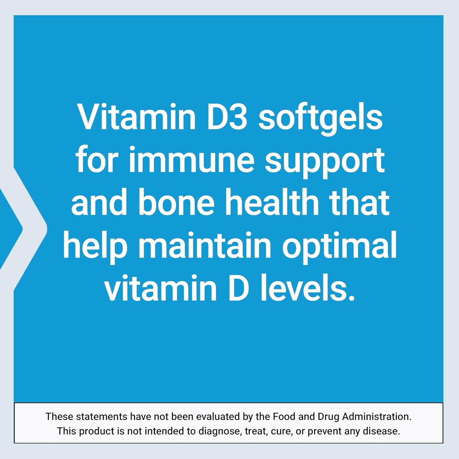 image:imageLife Extension Vitamin D3 25 mcg 1000 IU Immune System Support Bone Health WholeBody Health Value Size GlutenFree NonGMO 250 softgels250 Count Pack of 1