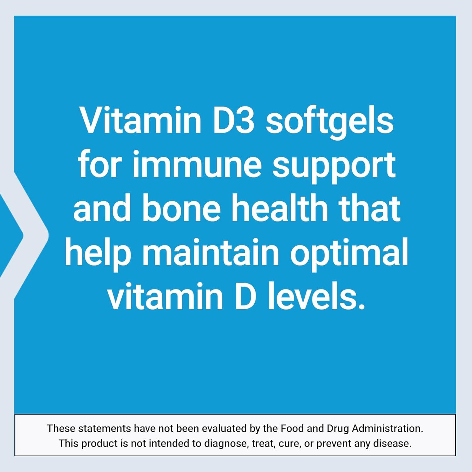 image:imageLife Extension Vitamin D3 25 mcg 1000 IU Immune System Support Bone Health WholeBody Health Value Size GlutenFree NonGMO 250 softgels250 Count Pack of 2