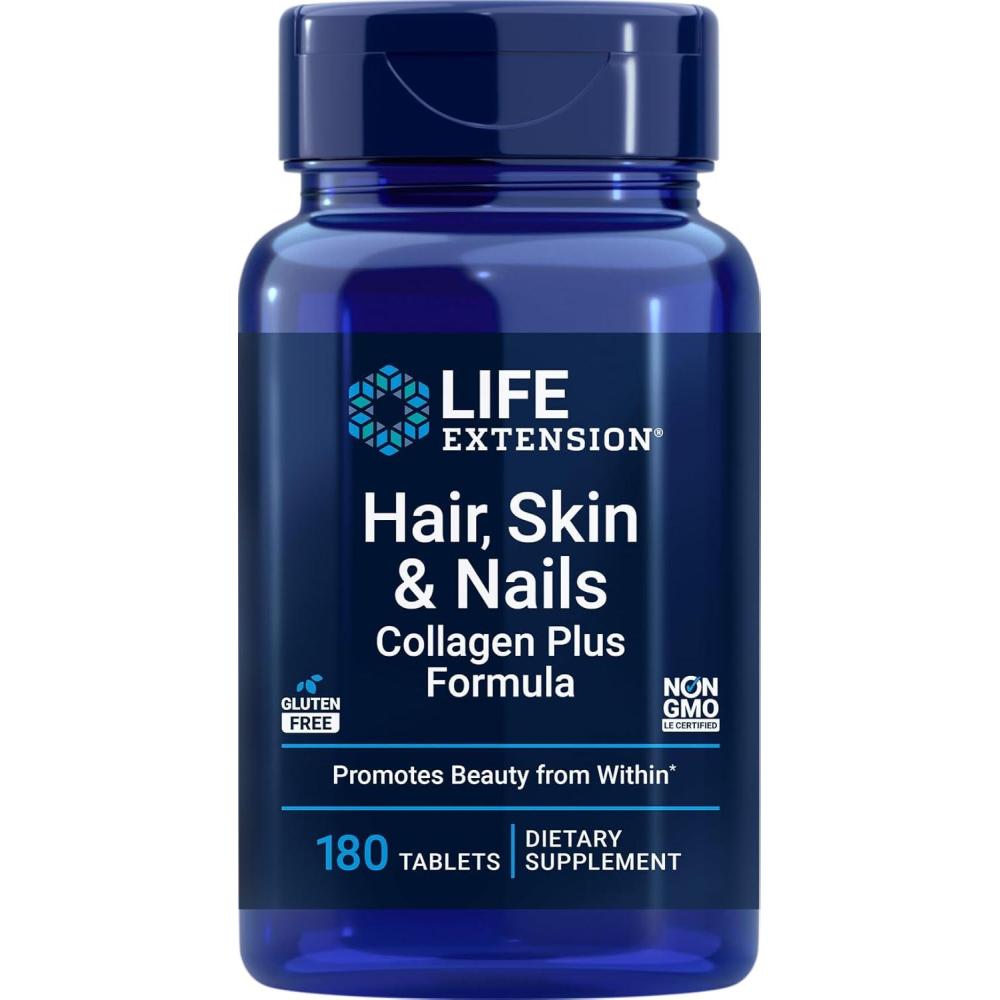 image:imageLife Extension Hair Skin amp Nails Collagen Plus Formula 180 Tablets