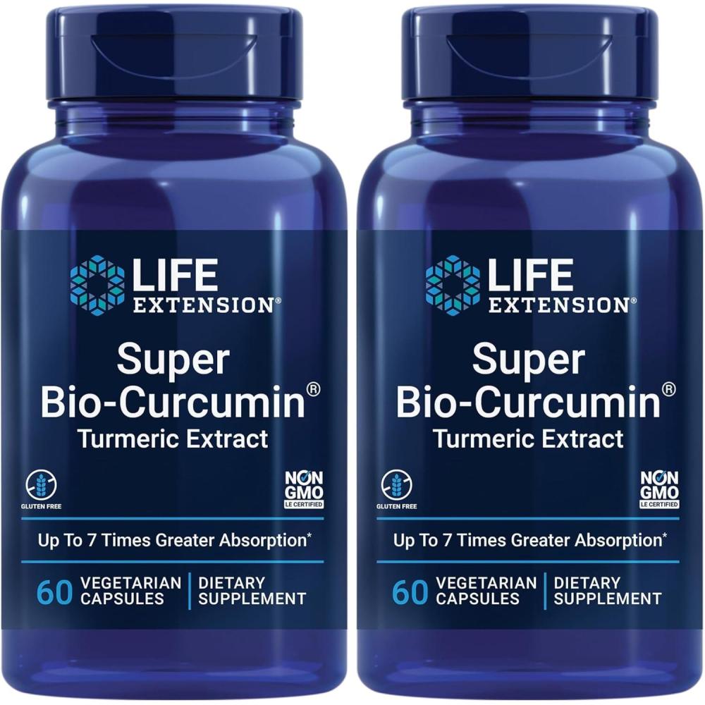 image:imageLife Extension Super BioCurcumin Turmeric Extract HighlyAbsorbable Curcumin for WholeBody Health Support GlutenFree NonGMO Vegetarian 60 Vegetarian Capsules60 Count Pack of 2