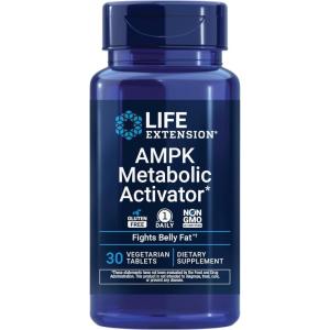 image:imageLife Extension AMPK Metabolic Activator Hesperidin G pentaphyllum Fight unwanted Belly Fat Target Overall Fat GlutenFree Vegetarian 1Daily NonGMO 30 TabletsActivator