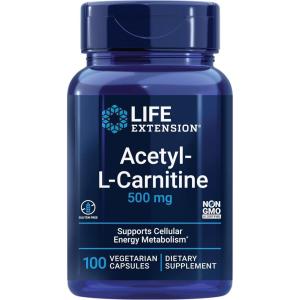 image:imageLife Extension AcetylLCarnitine AcetylLCarnitine Vitamin C Brain Mood amp Nerve Health Cellular Energy 3Month Supply GlutenFree NonGMO Vegetarian 100 Capsulessupply