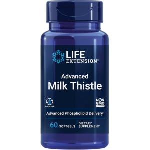 image:imageLife Extension Advanced Milk Thistle silymarin silybin phospholipids Promotes Healthy Liver Function GlutenFree NonGMO 60 softgels