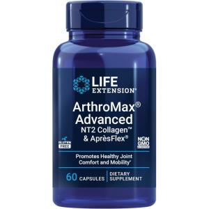 image:imageLife Extension ArthroMax Advanced NT2 Collagen amp AprsFlex glucosamine sulfate Boswellia Indian Frankincense Joint Health Mobility GlutenFree NonGMO 60 CapsulesCollagen