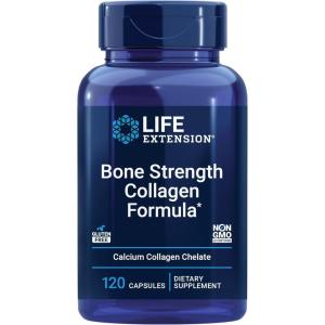 image:imageLife Extension Bone Strength Collagen Formula Calcium Collagen chelate Calcium fructoborate Vitamin D3 Magnesium Citrate Silicon Boron GlutenFree NonGMO 120 Capsules