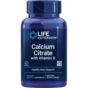 image:imageLife Extension Calcium Citrate with Vitamin D Superabsorbable Calcium to Support Optimal Bone Health GlutenFree NonGMO 200 Capsules