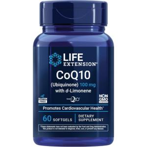 image:imageLife Extension CoQ10 Ubiquinone with dLimonene  Heart Health Fight General Fatigue Better Absorption  GlutenFree NonGMO  60 Softgels60 Count Pack of 1