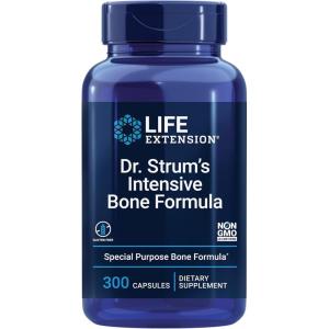 image:imageLife Extension Dr Strums Intensive Bone Formula Cissus quadrangularis Calcium Vitamin D3 K2 Magnesium zinc Potassium Boron Bone Health Support Formula Gluten Free NonGMO 300 Capsules