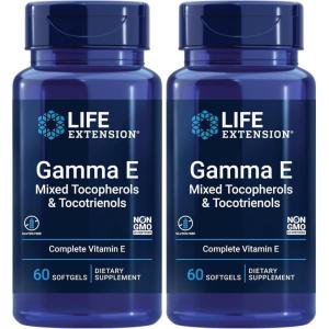 image:imageLife Extension Gamma E Mixed Tocopherols amp Tocotrienols  Complete Vitamin E Spectrum Antioxidant Protection  NonGMO GlutenFree  60 Softgels60 Count Pack of 2