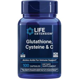 image:imageLife Extension Glutathione Cysteine amp C 500 mg of Vitamin C Powerful antioxidant Supplement to Support Liver Health GlutenFree NonGMO 100 Capsules100 Count Pack of 1