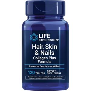 image:imageLife Extension Hair Skin amp Nails Collagen Plus 120 Count120 Count Pack of 1