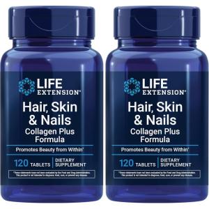 image:imageLife Extension Hair Skin amp Nails Collagen Plus 120 Count120 Count Pack of 2