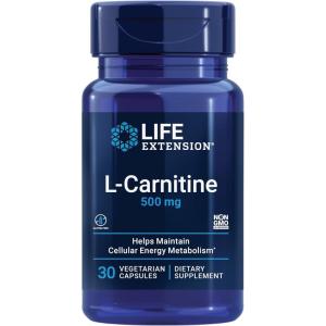 image:imageLife Extension LCarnitine  500 mg Energy Supplement Memory Supplement  Free Form Amino Acid Nitric Oxide Support Healthy Blood Pressure  GlutenFree NonGMO Vegetarian  30 Capsules30 Count Pack of 1