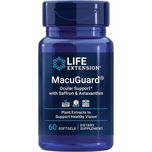 image:imageLife Extension MacuGuard Ocular Support with Saffron amp Astaxanthin  Eye Health Supplement for Healthy Vision  with Lutein zeaxanthin Mesozeaxanthin  GlutenFree NonGMO  60 softgels60 Count Pack of 1