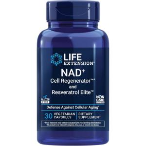 image:imageLife Extension NAD Cell Regenerator and Resveratrol Elite nicotinamide riboside Transresveratrol quercetin Fisetin Heart Health Healthy Aging Vegetarian NonGMO Gluten Free 30 Capsules30 Count Pack of 1